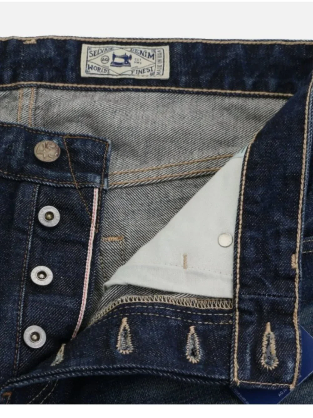 AG Pollock Slim Jeans W38 L32 Japan Heavy Selvedge Denim 15oz. Made in USA